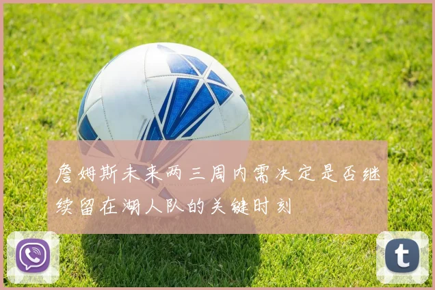 詹姆斯未来两三周内需决定是否继续留在湖人队的关键时刻